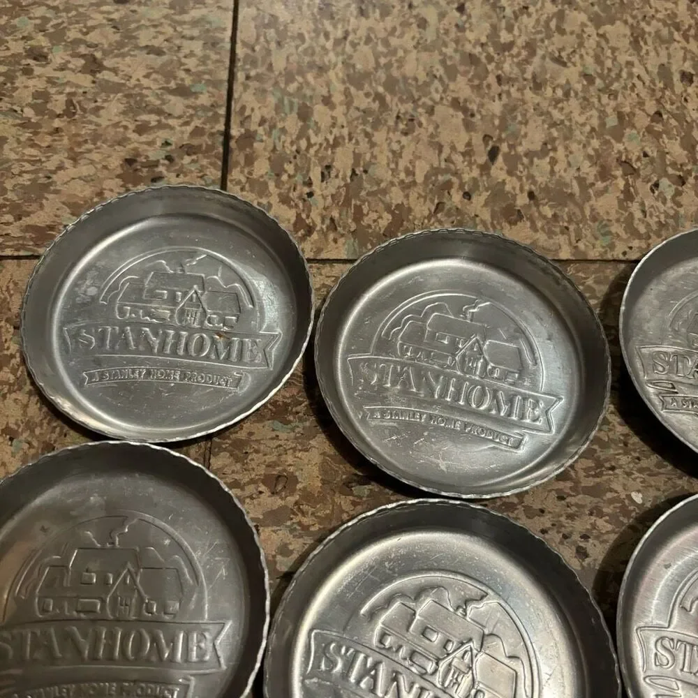9 Vintage Stanley Home Products STANHOME Aluminum Drink Coasters - Picture 2 of 12